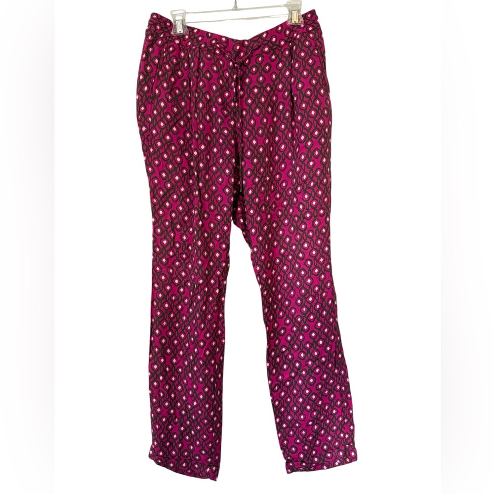 Boden Pink Geometric Print Women's Pants
